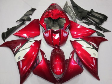 Cheap 2012-2014 Yamaha R1 Motorcycle Fairings - Red White Canada