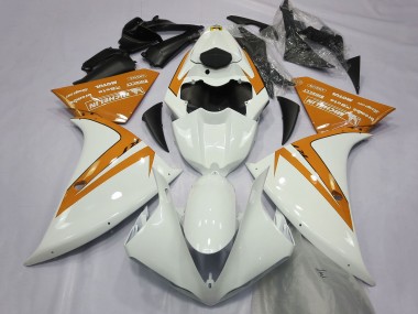 Cheap 2012-2014 Yamaha R1 Motorcycle Fairings - White Orange Canada
