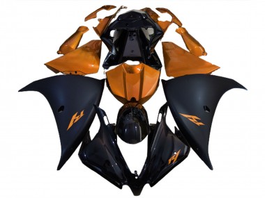 Cheap 2012-2014 Yamaha R1 Motorcycle Fairings - Glossy Black Matte Black Orange Canada