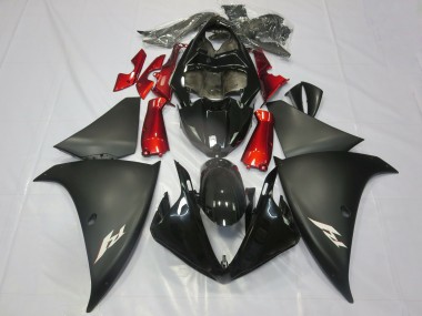 Cheap 2012-2014 Yamaha R1 Motorcycle Fairings - Glossy Black Matte Black Red Canada