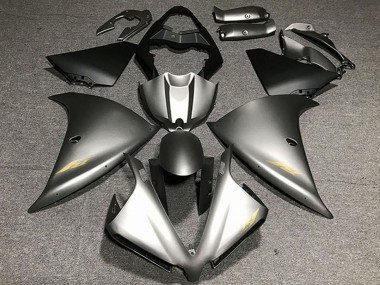 Cheap 2012-2014 Yamaha R1 Motorcycle Fairings - Matte Grey Gold Decals Canada