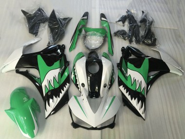 Cheap 2015-2018 Yamaha R3 Motorcycle Fairing - White Green Black Shark Canada