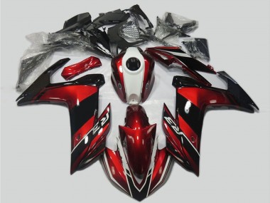 Cheap 2015-2018 Yamaha R3 Motorcycle Fairing Kits - Red White Glossy Black Canada