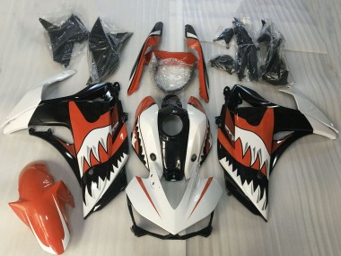 Cheap 2015-2018 Yamaha R3 Motorcycle Fairings - White Orange Glossy Black Shark Canada