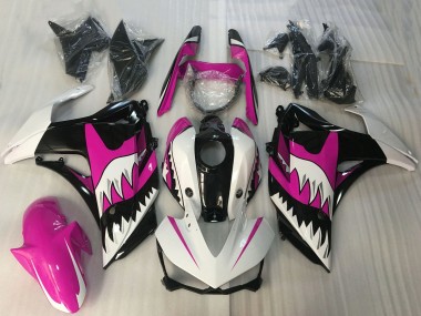 Cheap 2015-2018 Yamaha R3 Motorcycle Fairings - White Pink Glossy Black Shark Canada