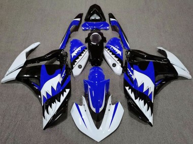 Cheap 2015-2018 Yamaha R3 Motorcycle Fairings - White Blue Black Shark Canada