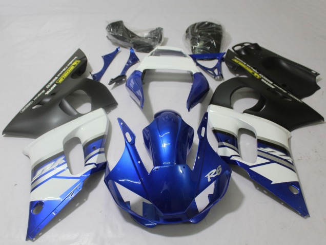 1998-2002 Yamaha R6 Motorcycle Fairings - White Blue Matte Black Yellow Canada