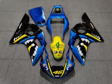 Cheap 1998-2002 Yamaha R6 Motorcycle Fairings - Blue Yellow Black Shark 46 Canada