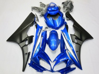 Cheap 2006-2007 Yamaha R6 Motorcycle Fairings - Blue White Matte Black Canada