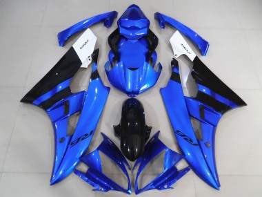 Cheap 2006-2007 Yamaha R6 Motorcycle Fairings - White Blue Glossy Black Canada