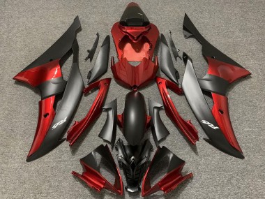 Cheap 2008-2016 Yamaha R6 Motorcycle Fairings - Red Matte Black Canada