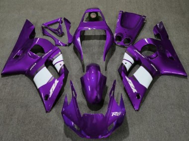 Cheap 1998-2002 Yamaha R6 Motorcycle Fairings - Dark Purple White Canada
