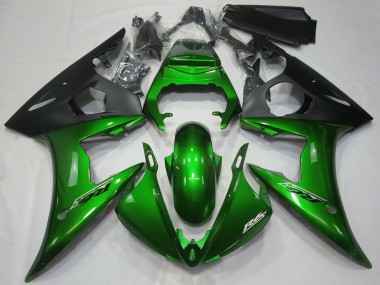Cheap 2005 Yamaha R6 Motorcycle Fairings - Dark Green Matte Black Canada