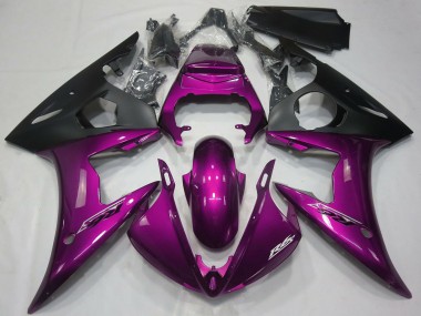 Cheap 2005 Yamaha R6 Motorcycle Fairings - Dark Pink Matte Black Canada