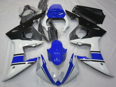 Cheap 2003-2004 Yamaha R6 Motorcycle Fairings - White Blue Matte Black Canada