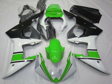 Cheap 2003-2004 Yamaha R6 Motorcycle Fairings - White Green Matte Black Canada