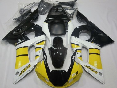 Cheap 1998-2002 Yamaha R6 Motorcycle Fairings - Yellow White Glossy Black Canada