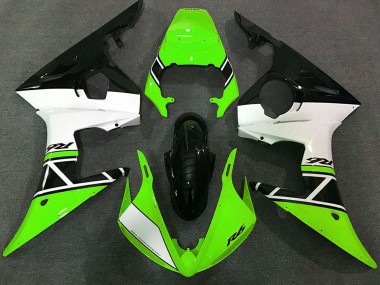 Cheap 2003-2004 Yamaha R6 Motorcycle Fairings - Green White Glossy Black Canada