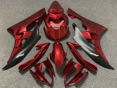 Cheap 2006-2007 Yamaha R6 Motorcycle Fairings - Red Matte Black Canada
