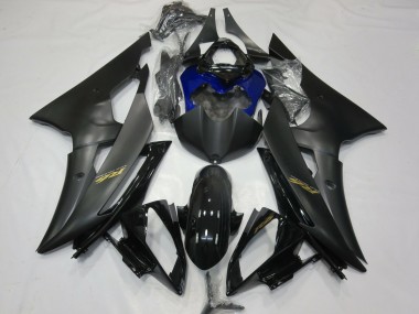 Cheap 2008-2016 Yamaha R6 Motorcycle Fairings - Glossy Black Matte Black Blue Gold Decals Canada
