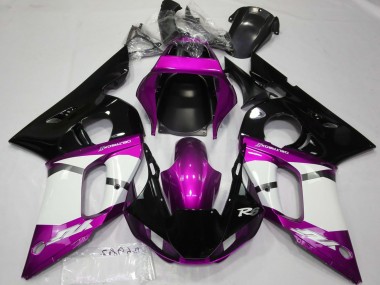 Cheap 1998-2002 Yamaha R6 Motorcycle Fairings - Purple White Glossy Black Canada