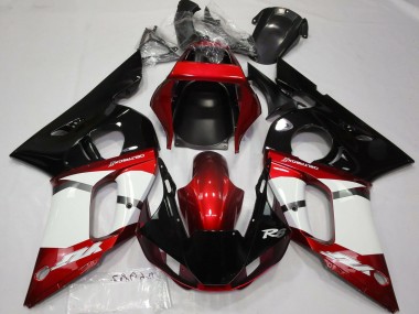 Cheap 1998-2002 Yamaha R6 Motorcycle Fairing - Red White Glossy Black Canada