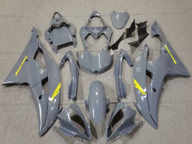 Cheap 2008-2016 Yamaha R6 Motorcycle Fairings - Nardo Grey High Viz Yellow Decals Canada