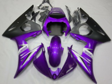 Cheap 2003-2004 Yamaha R6 Motorcycle Fairings - Purple White Matte Black Canada