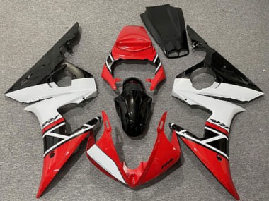 Cheap 2003-2004 Yamaha R6 Motorcycle Fairings - Red White Glossy Black Canada