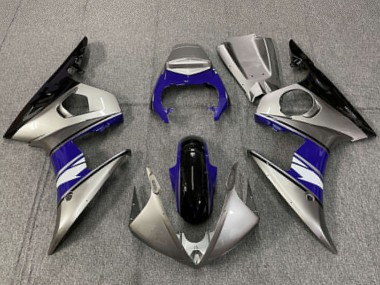 Cheap 2003-2004 Yamaha R6 Motorcycle Fairings - Silver Blue Glossy Black Canada