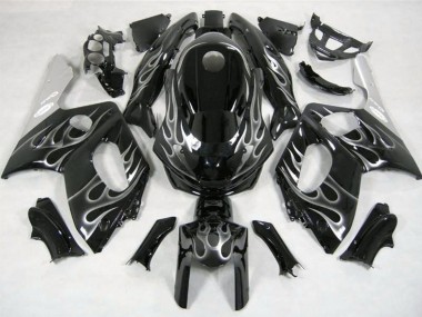 Cheap 1996-2007 Yamaha YZF600R Thundercat Motorcycle Fairings - Glossy Black Silver Flame Canada