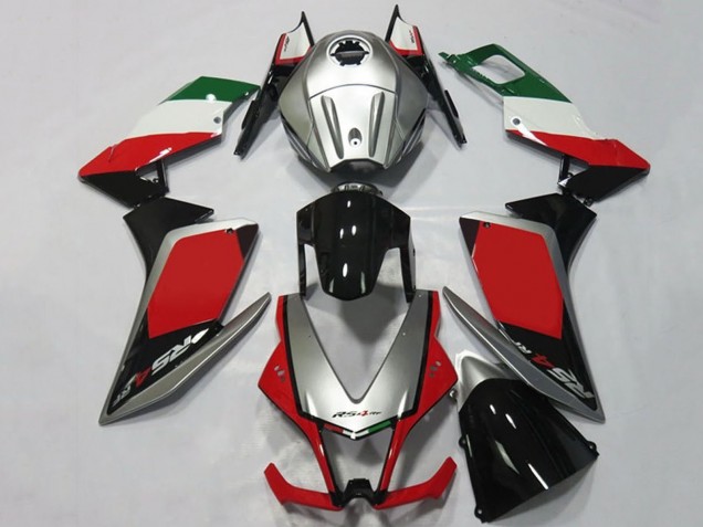 2012-2018 Aprilia RS4 125 Motorcycle Fairings - Silver Red Glossy Black Canada