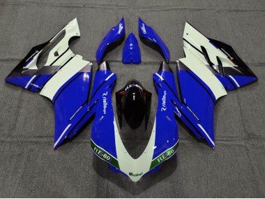 Cheap 2015-2020 Ducati 959 1299 Motorcycle Fairings - Blue White Glossy Black Unibat Flex-Box OEM Style Canada
