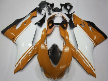 Cheap 2011-2014 Ducati 1199 Motorcycle Fairings - Brown White Black Canada
