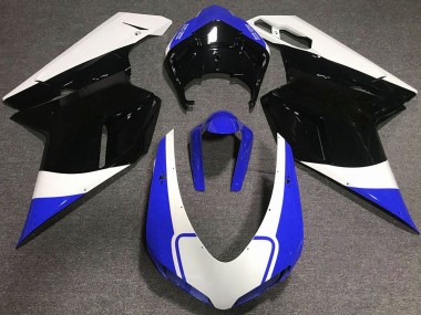 Cheap 2007-2014 Ducati 848 1098 1198 Motorcycle Fairing - White Blue Glossy Black Canada