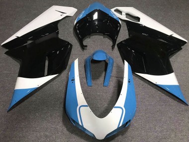 Cheap 2007-2014 Ducati 848 1098 1198 Motorcycle Fairings - White Blue Glossy Black Canada