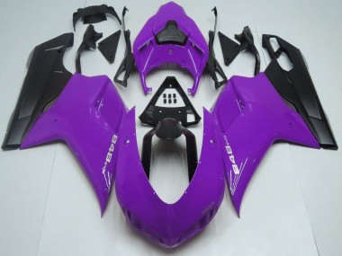 Cheap 2007-2014 Ducati 848 Motorcycle Fairings - Purple Matte Black Canada