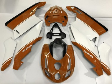 Cheap 2003-2004 Ducati 999 Motorcycle Fairings - White Brown Black Canada