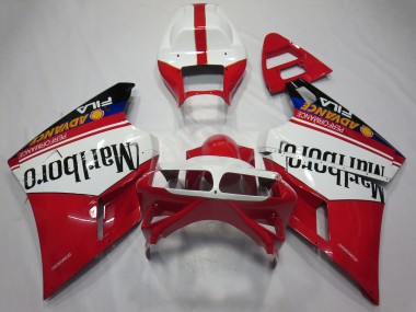 Cheap 1993-2005 Ducati 748 916 996 998 Motorcycle Fairings - White Red Glossy Black Marlboro Canada
