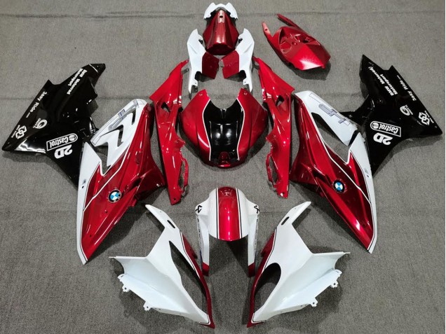 2017-2018 BMW S1000RR Motorcycle Fairings - White Red Glossy Black Canada