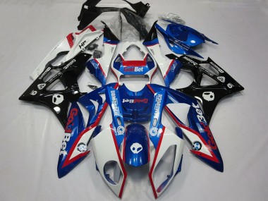 Cheap 2009-2014 BMW S1000RR Motorcycle Fairings - White Red Blue Glossy Black GoldBet HP Canada
