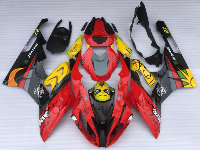2015-2016 BMW S1000RR Motorcycle Fairings - Yellow Red Black Shark Canada