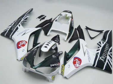 Cheap 2009-2012 Triumph Daytona 675 Motorcycle Fairings - White Glossy Black HPi Canada