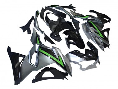 Cheap 2024-2025 Kawasaki Ninja 500 EX500R Motorcycle Fairings - Grey Green Black Canada