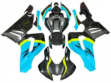 Cheap 2020-2023 Honda CBR1000RR-R Motorcycle Fairings - Light Blue Yellow Black Forged Carbon Fiber Canada