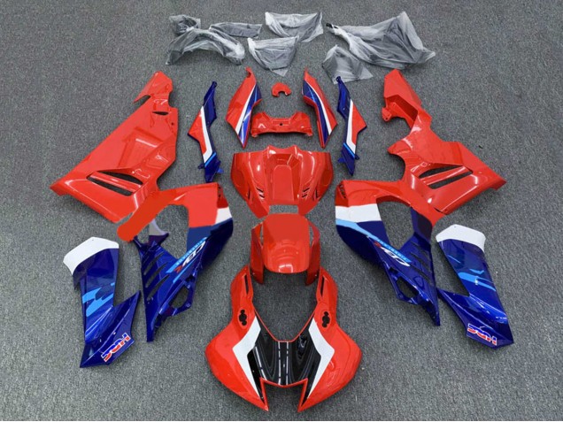 2020-2023 Honda CBR1000RR-R Motorcycle Fairings Kit - White Red Blue HRC Canada