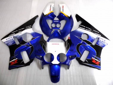Cheap 1987-1989 Honda CBR400RR NC23 Motorcycle Fairings - White Yellow Blue Glossy Black Corona Motul Canada