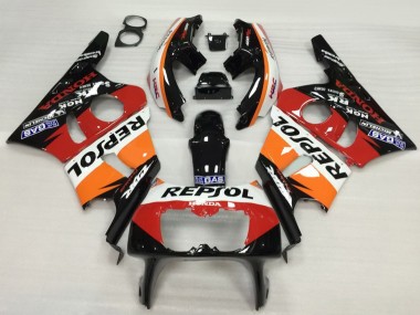 Cheap 1987-1989 Honda CBR400RR NC23 Motorcycle Fairing - Orange White Red Glossy Black Repsol HRC Canada
