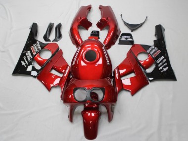 Cheap 1990-1999 Honda CBR400RR NC29 Motorcycle Fairings - Red Glossy Black Canada
