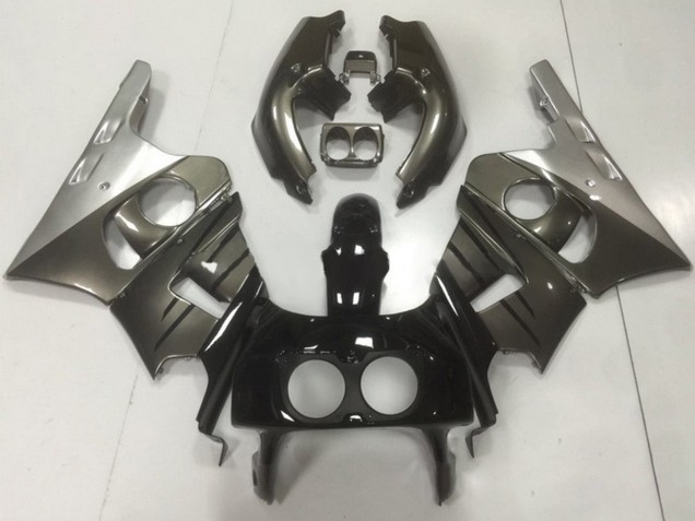 1990-1999 Honda CBR400RR NC29 Motorcycle Fairings - Silver Grey Glossy Black Canada